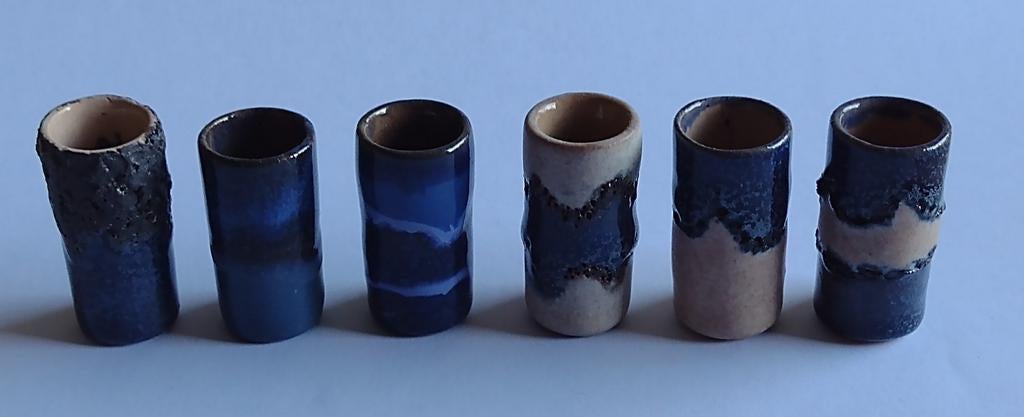 60e - 70e retro div. bloempotten Fat Lava style - Fennicole, Verzamelen, Poppenhuizen en Toebehoren, Ophalen, Nieuw, Decoratie