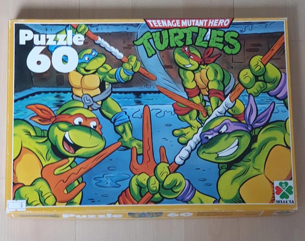 Te koop: Teenage Mutant Hero Turtles Puzzle 60 stukjes, Ophalen of Verzenden, Meer dan 50 stukjes, Gebruikt, 4 tot 6 jaar