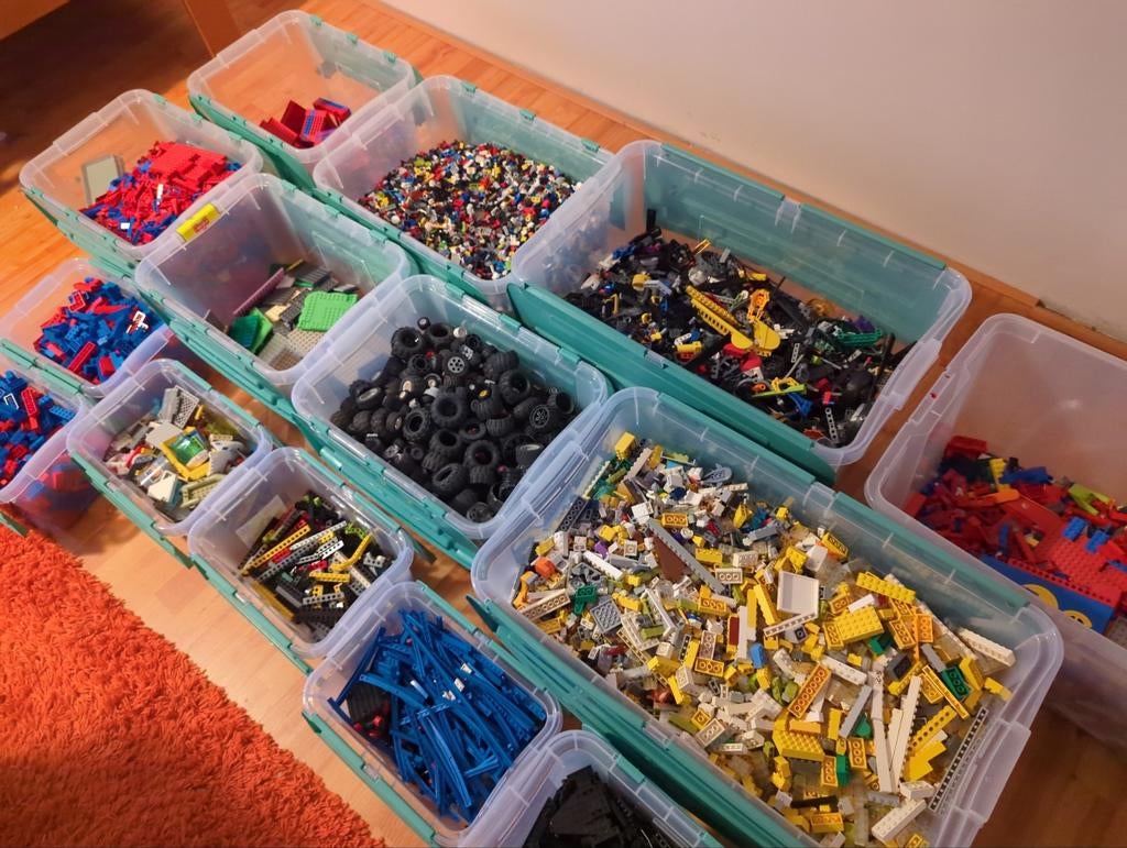 Grote partij LEGO: Technic, wielen, treinstukjes en meer!, Ophalen, Gebruikt, Overige typen