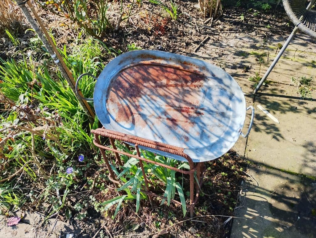 Decoratief zinken dienblad - Vintage look met roest, Ophalen