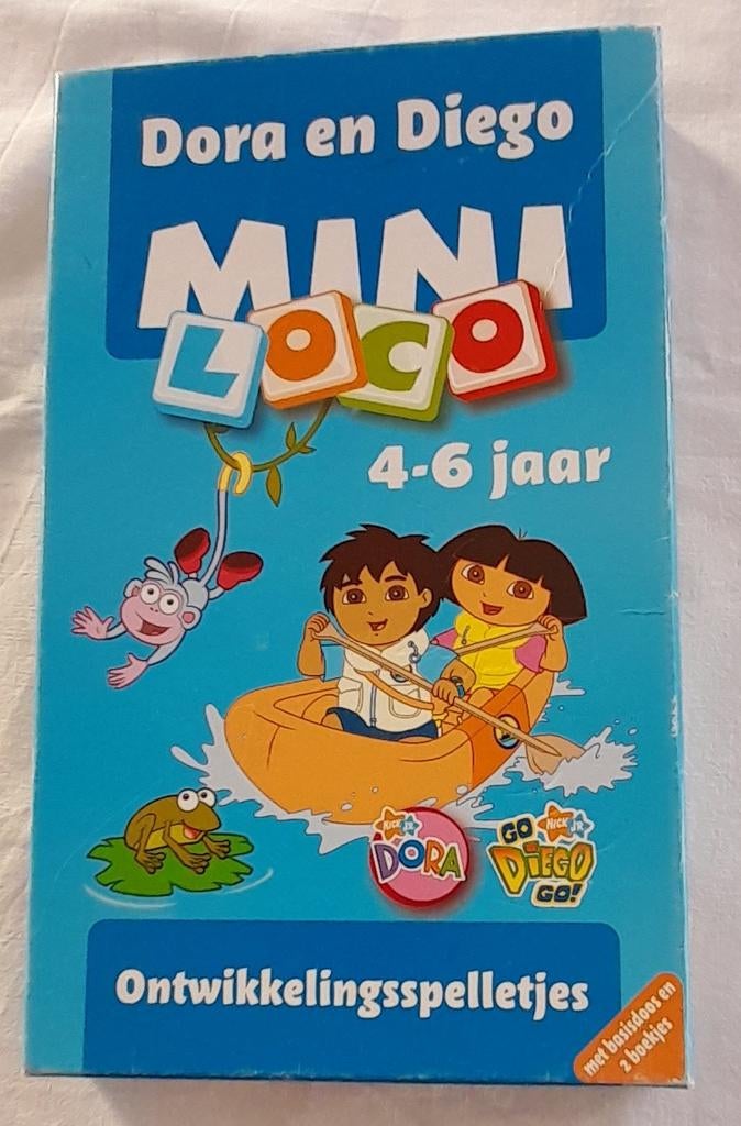 Mini Loco basisdoos met Dora en  Diego en met 2 boekjes., Ophalen of Verzenden