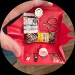 Vintage Gütermann reis-naaisetje in rood mini tasje., Ophalen of Verzenden, Zo goed als nieuw