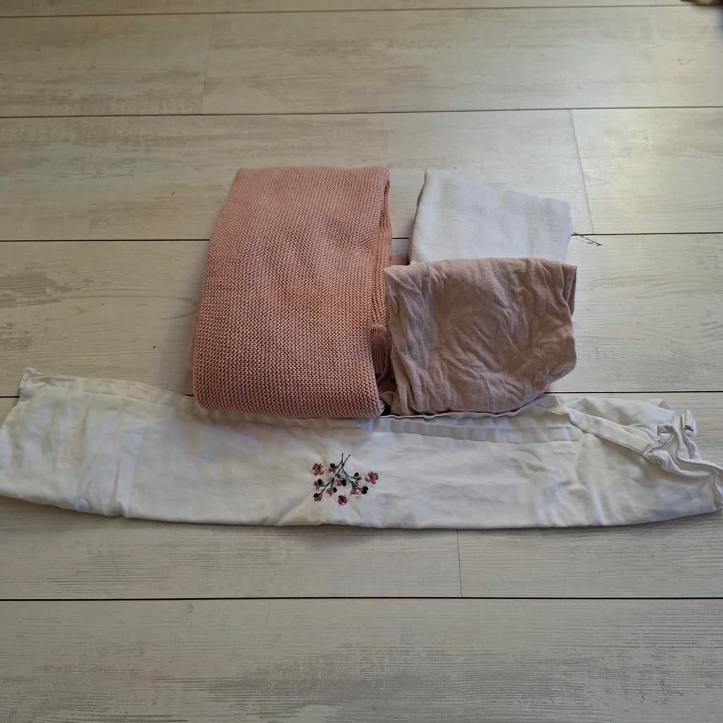 Molton hoeslaken en laken set voor wieg, Overige kleuren, Jongetje of Meisje, Hoeslaken of Sloop, Ophalen of Verzenden