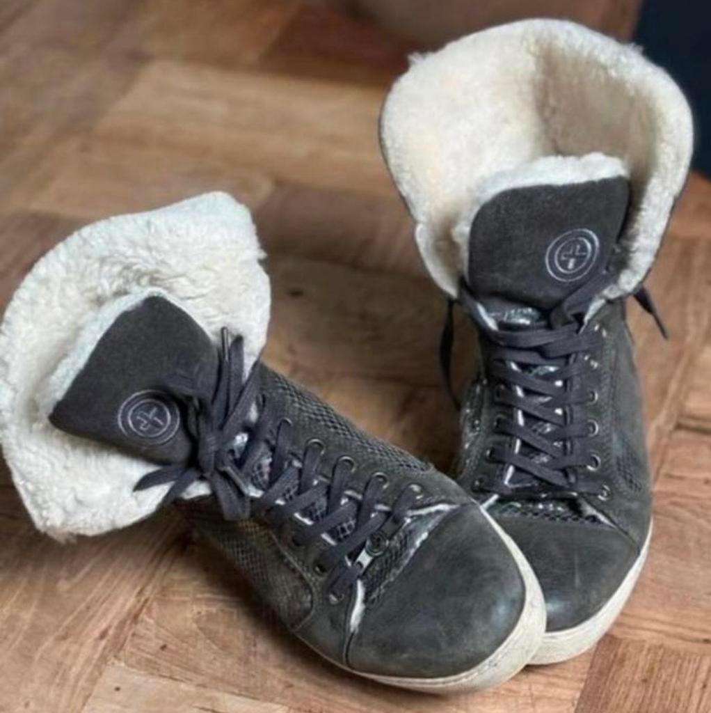 Gino B boots maat 38 met schapenbont voering, Lage of Enkellaarzen, Ophalen of Verzenden, Zo goed als nieuw, Grijs