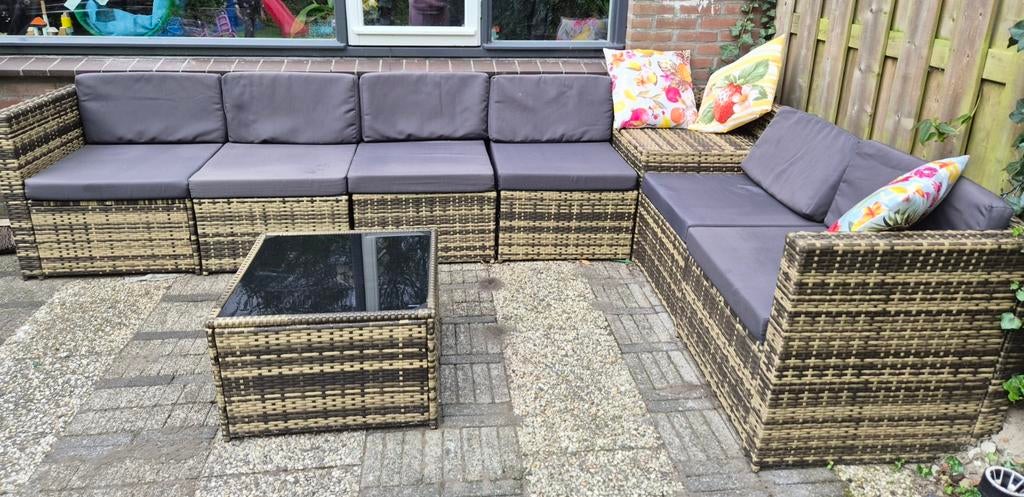 TecTake loungeset – 6 zitplekken, Tuin en Terras, Tuinsets en Loungesets, Ophalen, 6 zitplaatsen, Zo goed als nieuw, Loungeset