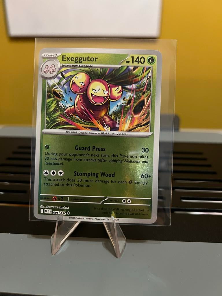 Pokémon Kaart Exeggutor 005/132 - Reverse Holo, Ophalen of Verzenden, Nieuw, Losse kaart