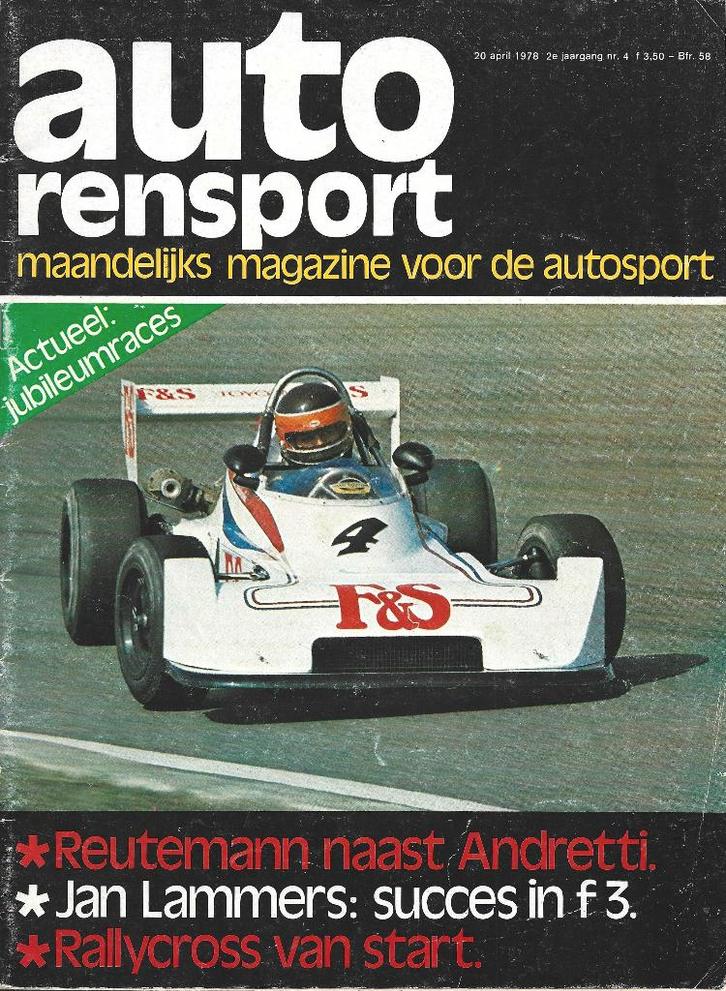Rensport auto autosport tijdschrift 1978 Jan Lammers, Verzamelen, Automerken, Motoren en Formule 1, Zo goed als nieuw, Auto's