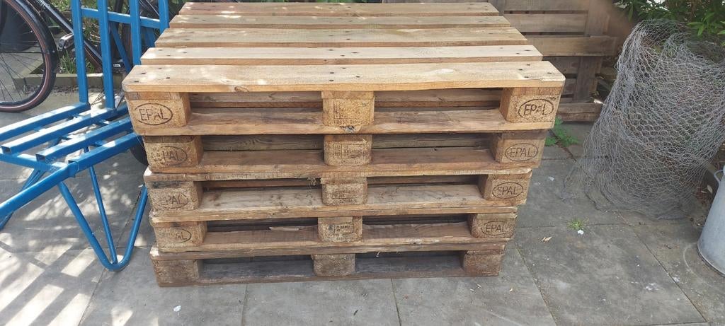 5x euro pallet EPAL bijna gratis, Ophalen, Overige houtsoorten, Minder dan 200 cm, Pallet