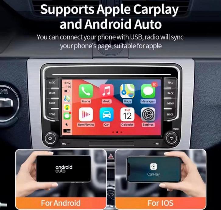 Android 13 Autoradio GPS Voor VW/Volkswagen Skoda Octavia, Auto diversen, Autoradio's, Nieuw, Ophalen of Verzenden