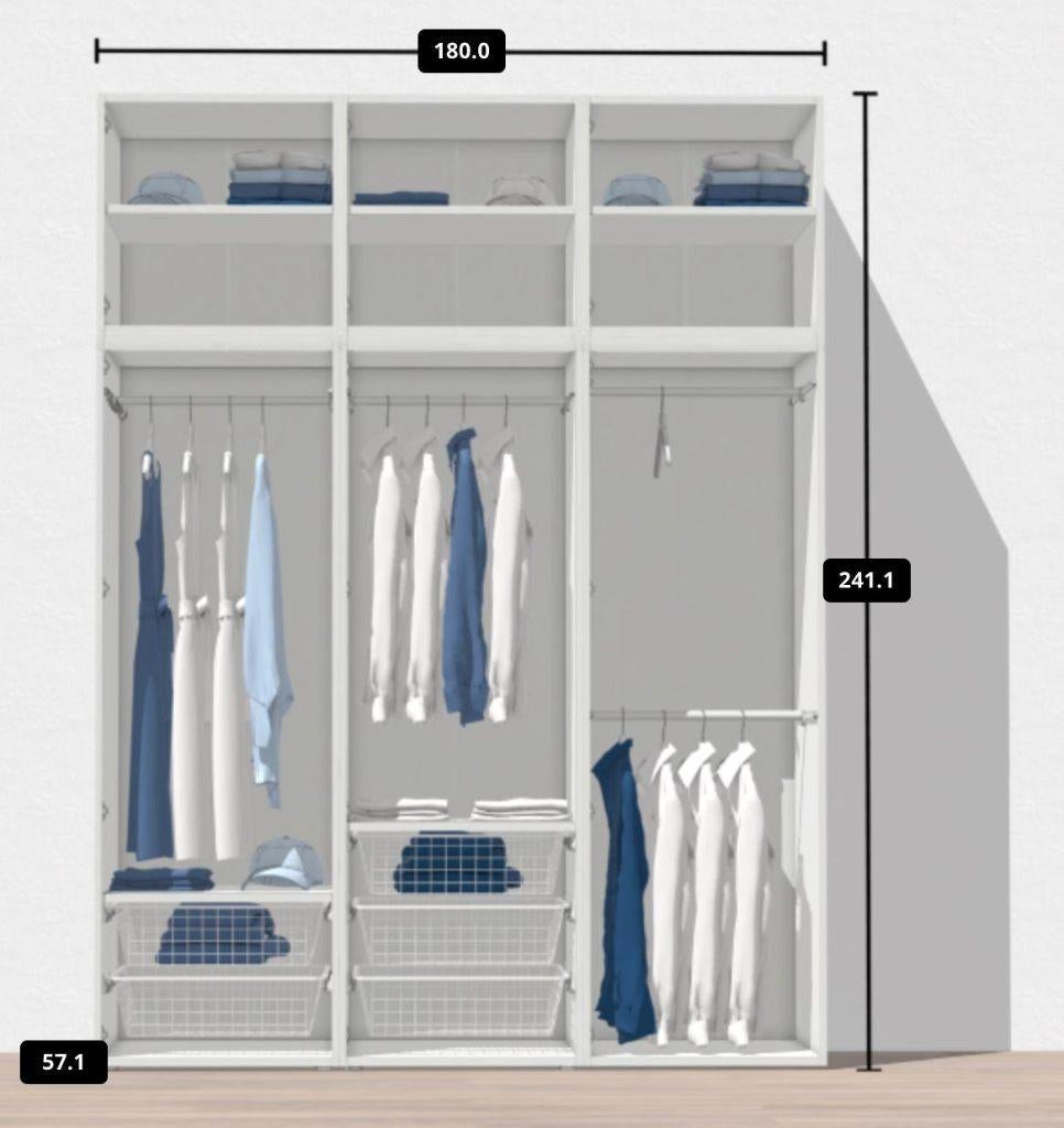 Kledingkast Platsa Ikea, 200 cm of meer, 150 tot 200 cm, Zo goed als nieuw, 50 tot 75 cm