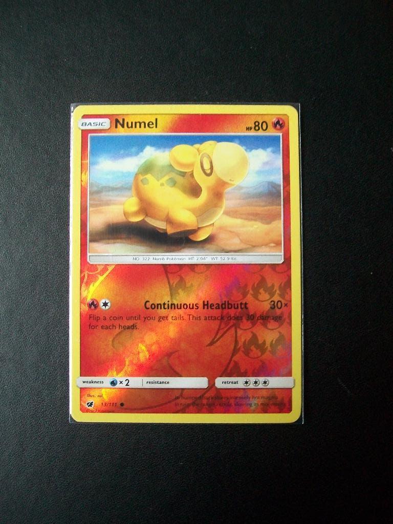 1151: nieuwe Pokemon Kaart holofoil NUMEL hp 80 (13/111), Verzenden, Nieuw, Losse kaart, Foil