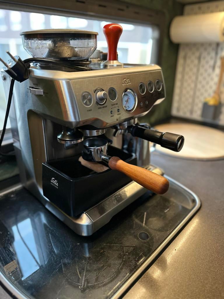Solis Grind & Infuse Pro 115 complete barista set, Witgoed en Apparatuur, Koffiezetapparaten, Stoompijpje, Espresso apparaat, Refurbished