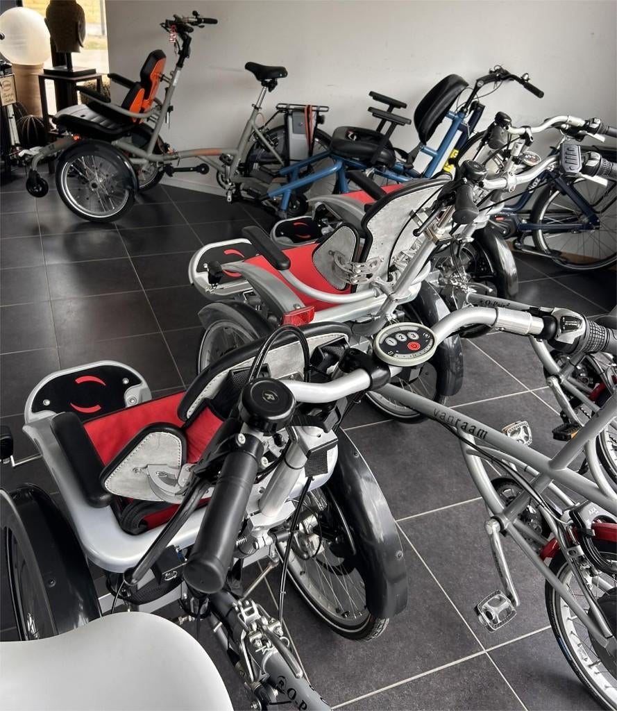 rolstoelfietsen met ondersteuning veel keuze+garantie, 20 inch of meer, Versnellingen, Zo goed als nieuw, Deels opvouwbaar