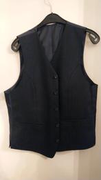 Nog Nieuw GILET spencer zwart blauw Streep 48 M, Verzenden, Zo goed als nieuw, Maat 52/54 (L), Zwart