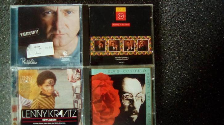 SETJE VAN 4 CD'S POP (COLLINS, LEVEL 42, COSTELLO, KRAVITZ), Cd's en Dvd's, Cd's | Pop, Gebruikt, 1980 tot 2000, Ophalen of Verzenden