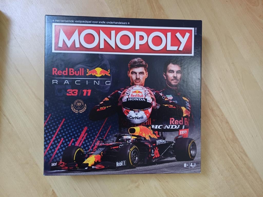 Monopoly Red Bull Racing F1 Max Verstappen editie, Hobby en Vrije tijd, Gezelschapsspellen | Bordspellen, Vijf spelers of meer
