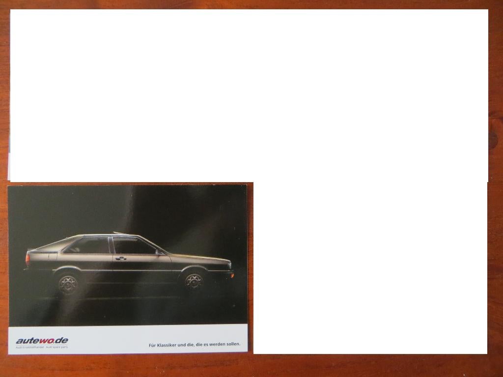 Audi Coupé ansichtkaart, Ophalen of Verzenden, Nieuw, Audi