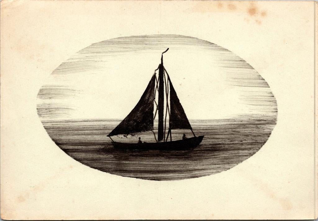 Zeilboot | Briefkaart, Verzenden, Voor 1920, Ongelopen, Friesland
