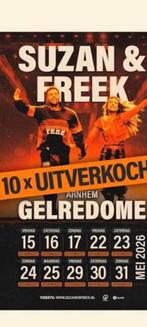 4 kaartjes concert Suzan & Freek zondag 31 mei (zitplaatsen), Tickets en Kaartjes, Drie personen of meer