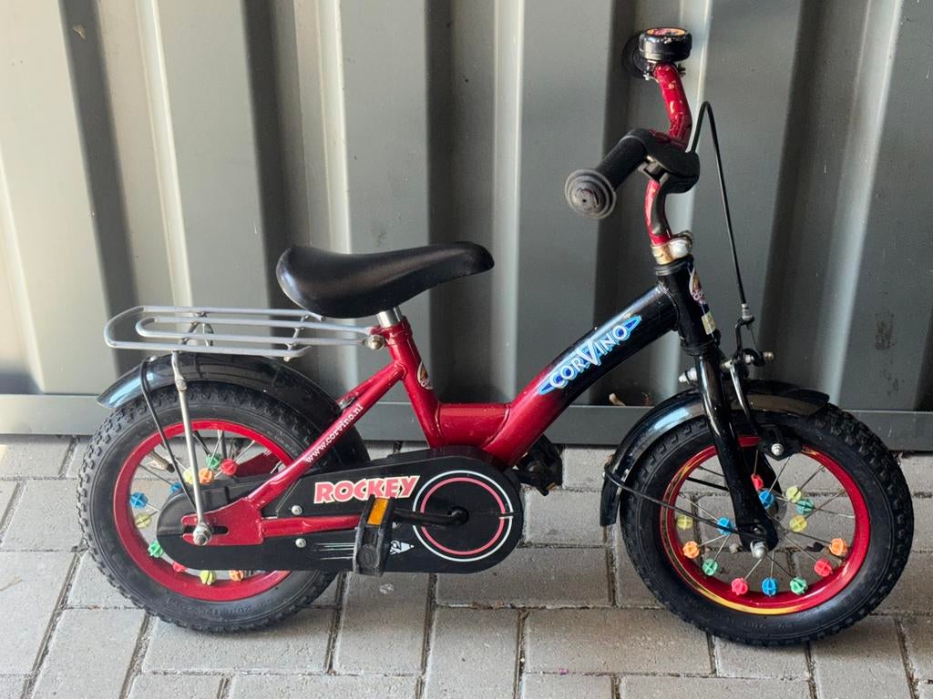 Corvino Rockey kinderfiets – gebruikte fiets – stoere look, Ophalen, Gebruikt, Terugtraprem, Minder dan 16 inch