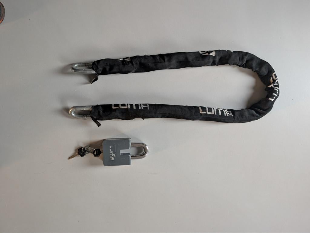 Luma Art4 Kettingslot 160 cm met twee sleutels, Motoren, Accessoires | Sloten, Ophalen, Gebruikt