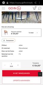 Circa 25 amberkleurige restaurant/buiten stoelen, Huis en Inrichting, Ophalen, Vijf, Zes of meer stoelen