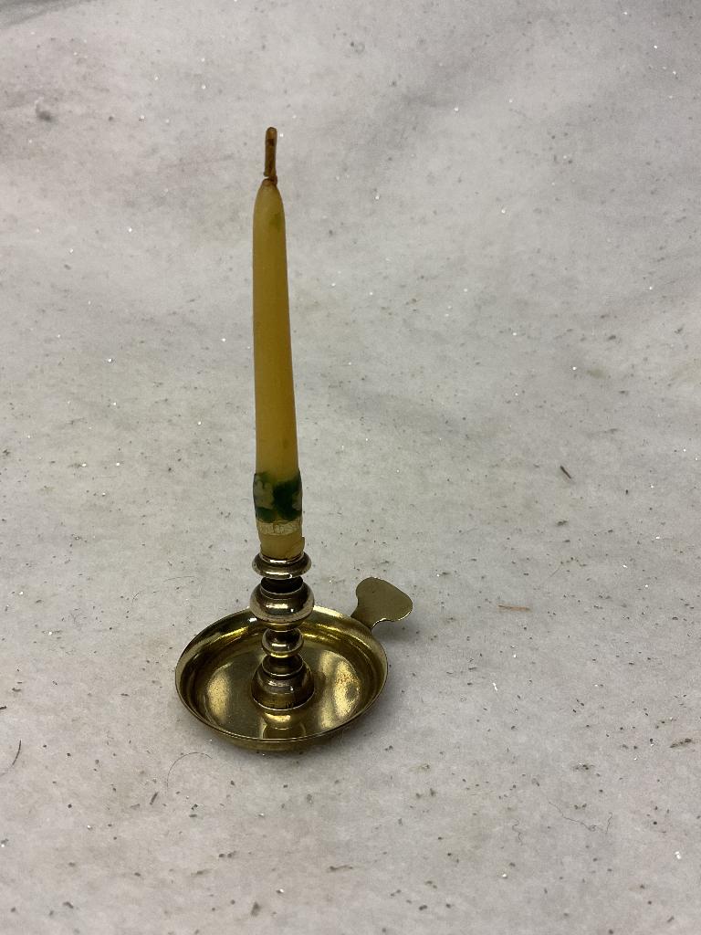 Miniatuur kandelaar  van messing, Ophalen of Verzenden, Gebruikt, Poppenhuis