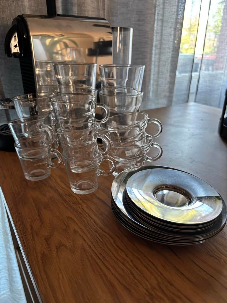 Nespresso View Collection Glazen - Set van 14, Ophalen, Glas of Glazen, Gebruikt, Glas