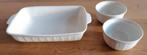 Oven schaal en 2 soufflé kommetjes Wedgwood VANAF € 5,00, Ophalen of Verzenden, Wedgwood, Porselein, Schaal of Schalen