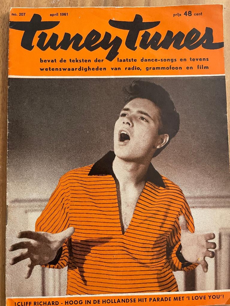 Tuney Tunes no 207 april 1961 Conny en Peter middenposter, Verzamelen, Ophalen of Verzenden, 1960 tot 1980, Nederland, Tijdschrift