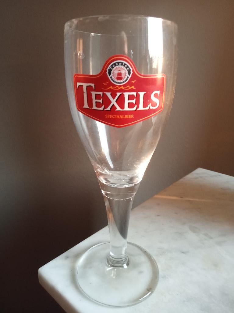 6 Texels Bierglazen Op Voet 0,3 L, Ophalen of Verzenden, Zo goed als nieuw, Glas of Glazen, Overige merken