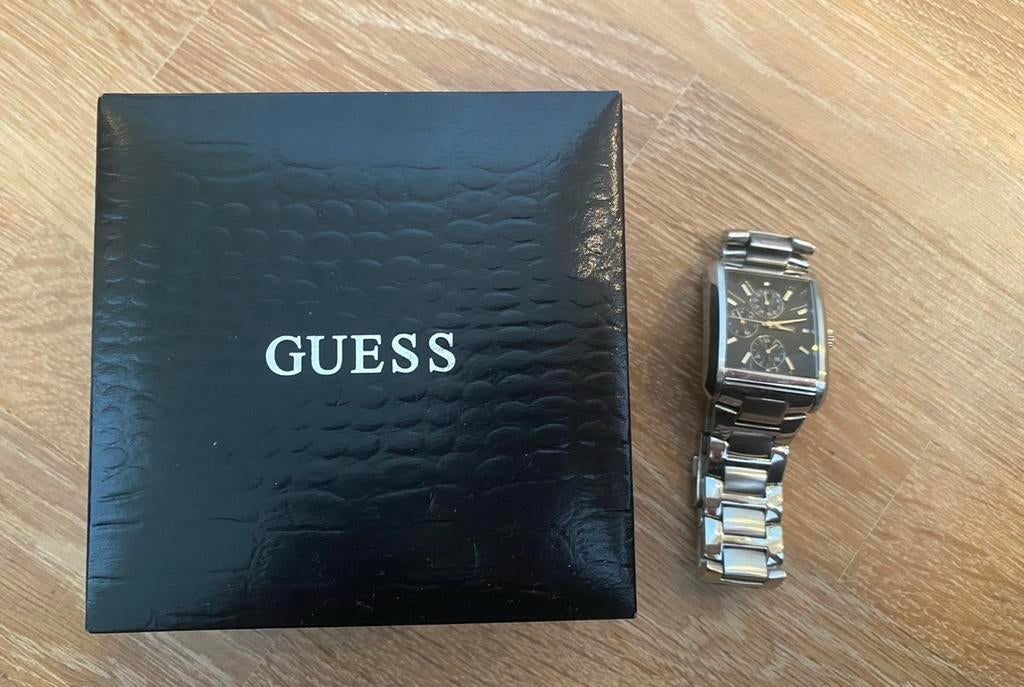 Guess heren horloge, Overige merken, Staal, Gebruikt, Staal