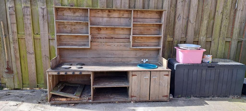 Buitenspeelkeuken / modderkeuken, Ophalen, Gebruikt