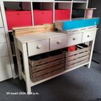 Kastje met laden en twee houten bakken ., Ophalen, 100 tot 150 cm, Zo goed als nieuw, Grenenhout