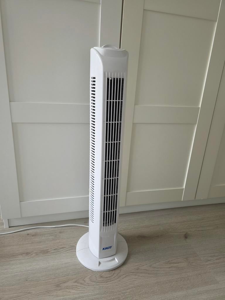 Kinzo Torenventilator - Wit, 3 Snelheden, Witgoed en Apparatuur, Ventilatoren, Ophalen, Gebruikt, Torenventilator