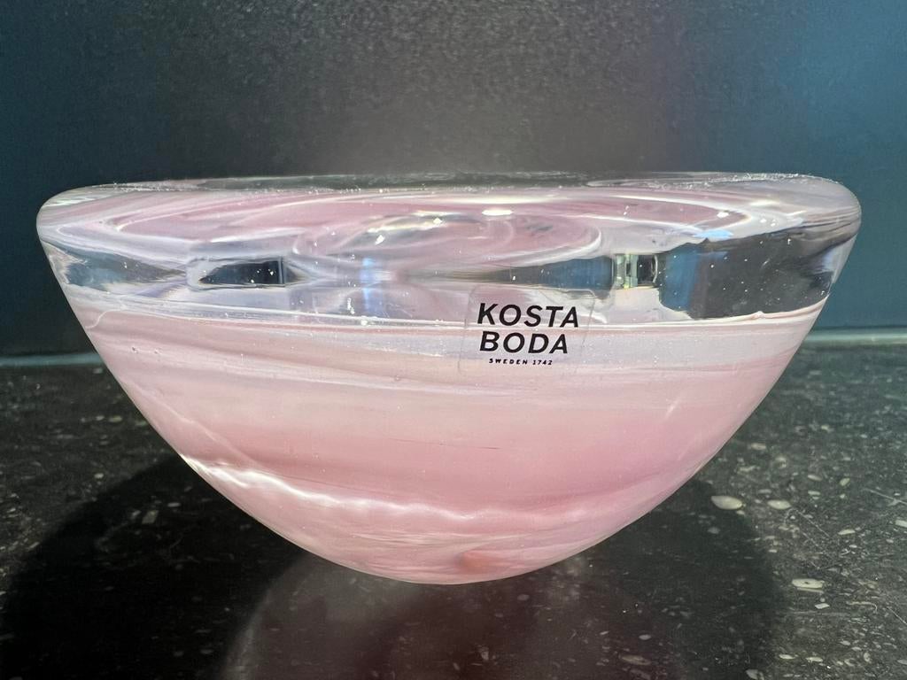 Vintage Kosta Boda Waxinelichthouder Pink Roze Anna Ehrner, Huis en Inrichting, Woonaccessoires | Kandelaars en Kaarsen, Zo goed als nieuw