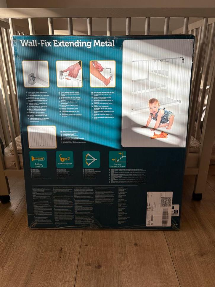 Safety 2 st Metalen witte traphekjes NIEUW, Kinderen en Baby's, Traphekjes, Nieuw, Schroefhekje, Metaal of IJzer, 100 tot 115 cm