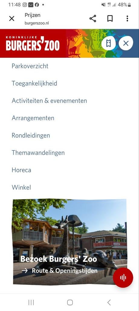 burgers zoo, Tickets en Kaartjes, Twee personen, Ticket of Toegangskaart