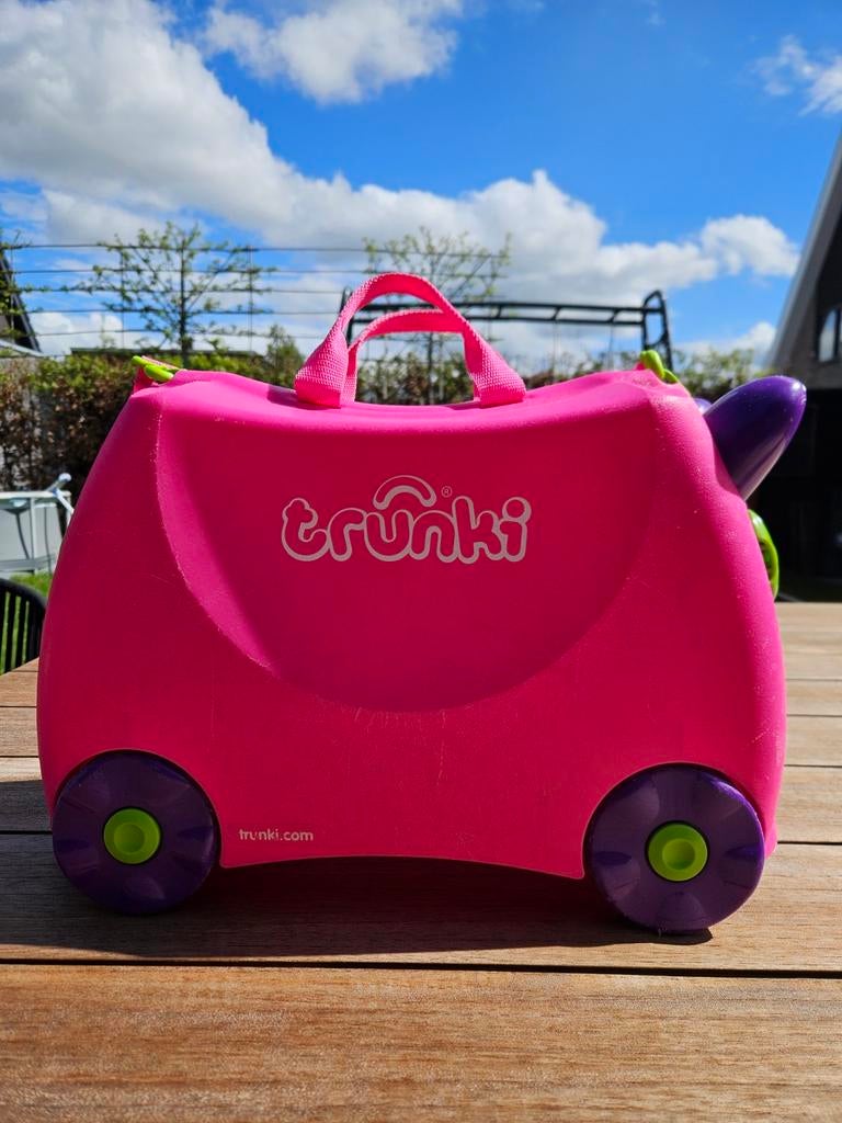 Kinderkoffer met wieltjes, Sieraden, Tassen en Uiterlijk, Koffers, Ophalen, Gebruikt, Hard kunststof, Minder dan 50 cm