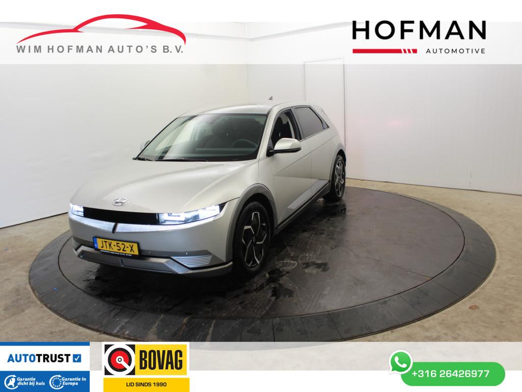 Hyundai IONIQ 5 Connect+ 73kWh Camera ELaKlep Warmtepomp Mem, Auto's, Hyundai, Gebruikt, Zwart, Leder en Stof, Beige