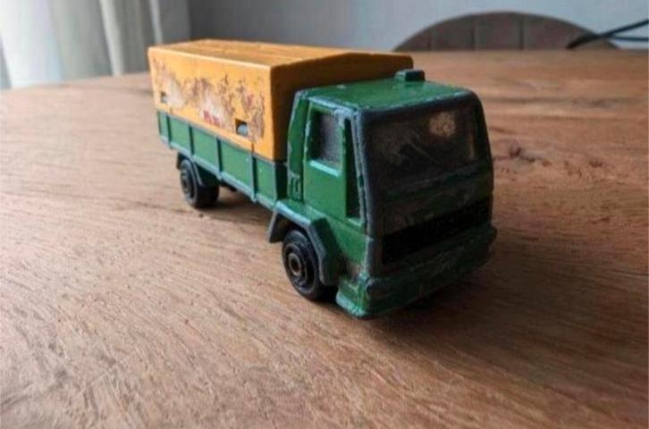 Majorette Ford Cargo Huiftruck – Made in France –, Hobby en Vrije tijd, Modelauto's | Overige schalen, Gebruikt, Bus of Vrachtwagen