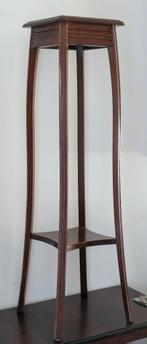 Super Slanke 2 laags Wortelnoten Plantentafel (sellette), Huis en Inrichting, Ophalen, Minder dan 55 cm, Klassiek, Vierkant