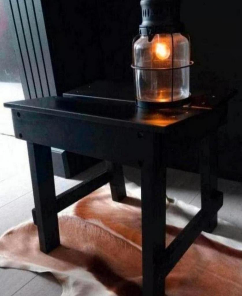 Houten kruk Stoer & Sober, Ophalen