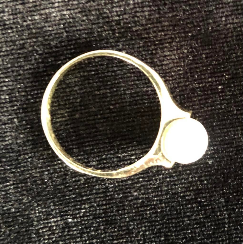 Elegante Gouden Ring 14 karaat met Parel, Sieraden, Tassen en Uiterlijk, Ringen, Ophalen of Verzenden, Zo goed als nieuw, 17 tot 18