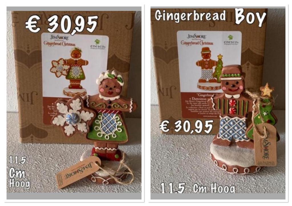 Jim Shore Gingerbread boy or girl, Diversen, Kerst, Ophalen of Verzenden, Nieuw