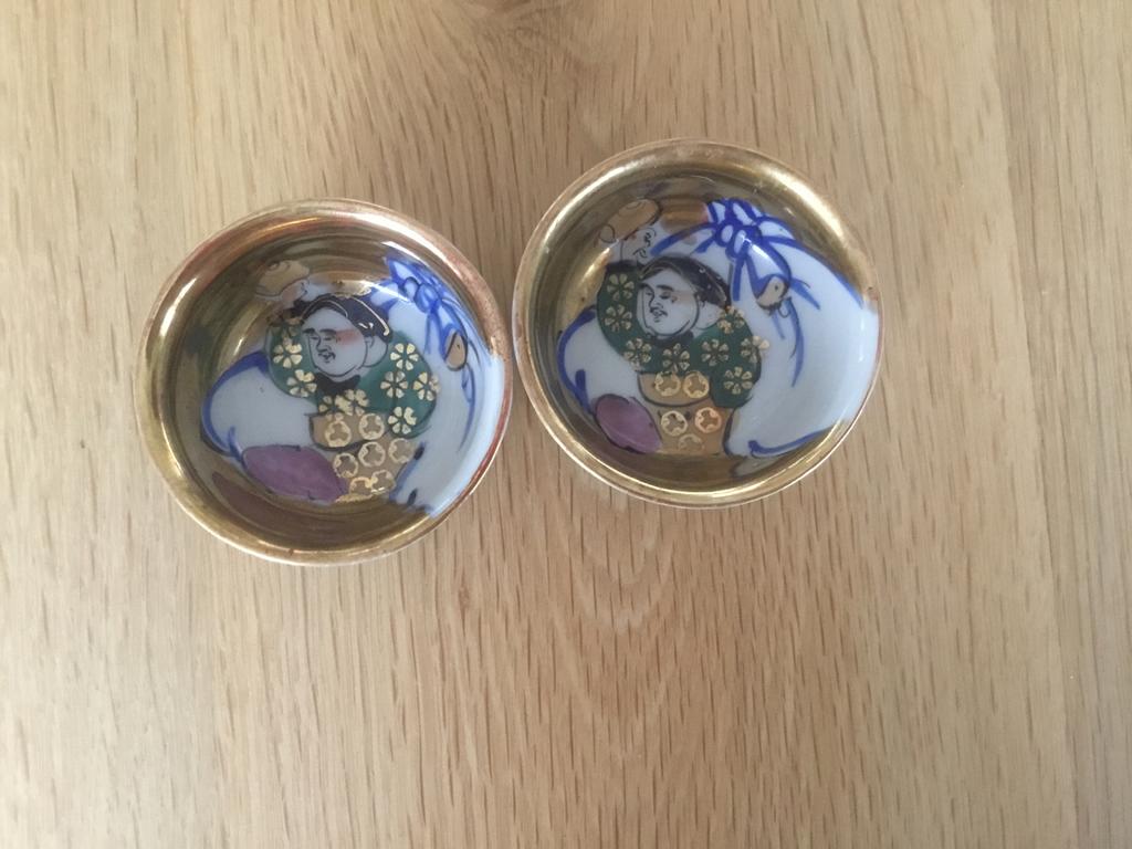 Japanse sake kopjes porselein, Ophalen of Verzenden