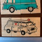 Vero houten puzzeltjes DDR 6 voertuigen 1960, Ophalen of Verzenden, Zo goed als nieuw