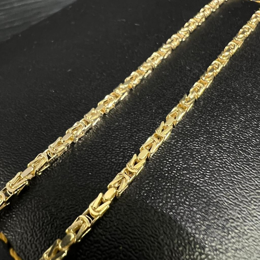 14k gouden koningsketting prachtig schakel, Ophalen of Verzenden, Nieuw, Goud