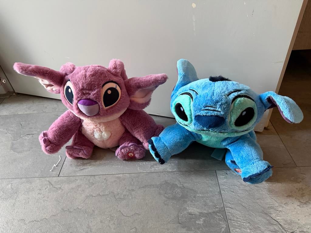 Disney Stitch en Angel knuffels - Stitch geeft licht, Gebruikt, Disney, Met licht, Overige typen