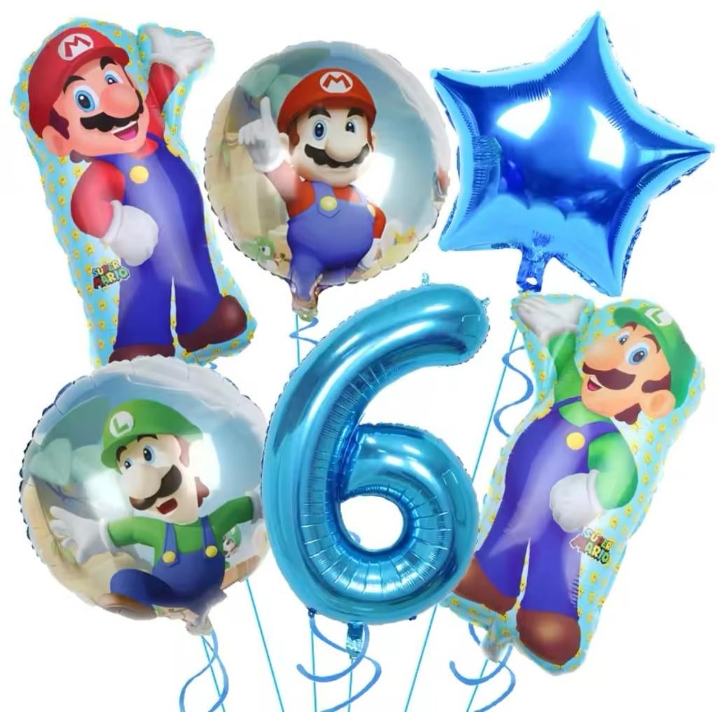 Pakket SUPER MARIO Ballonnen & Sterren slingers, NIEUW!, Hobby en Vrije tijd, Feestartikelen, Verzenden, Nieuw, Versiering, Verjaardag